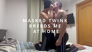 Hooded Twink Breeds Me at Home