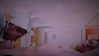 Hospital: medic and patient