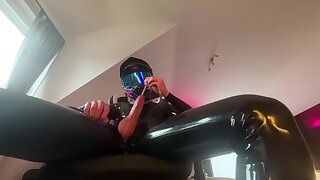 Horny Rubber Mx Biker Sounding Himself (huge Cumshot)